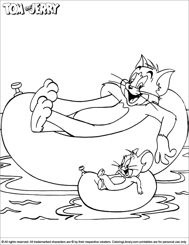 Tom and Jerry coloring page that you can print