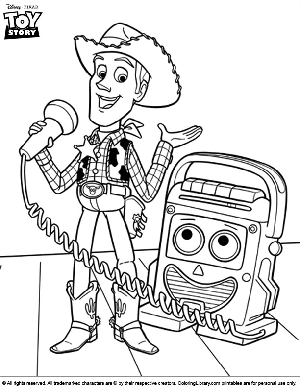 Fun Toy Story coloring sheet