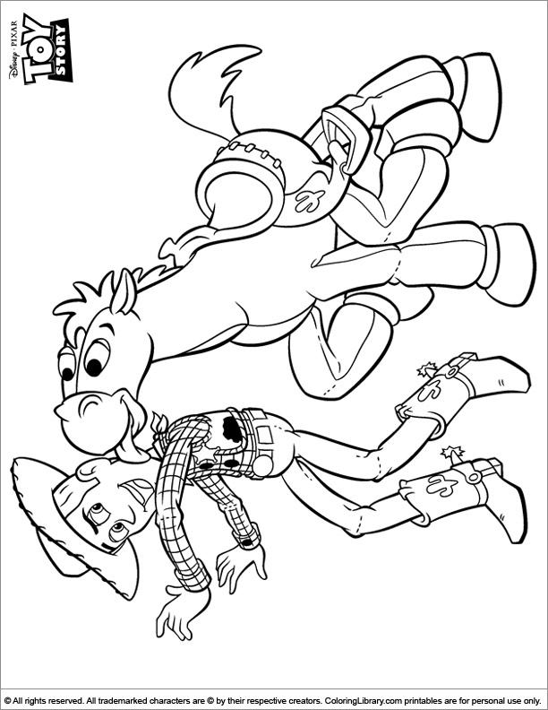 Toy Story coloring book page for kids