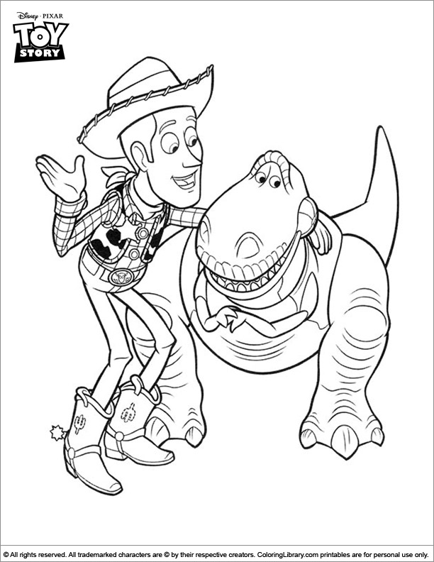 Toy Story free online coloring page