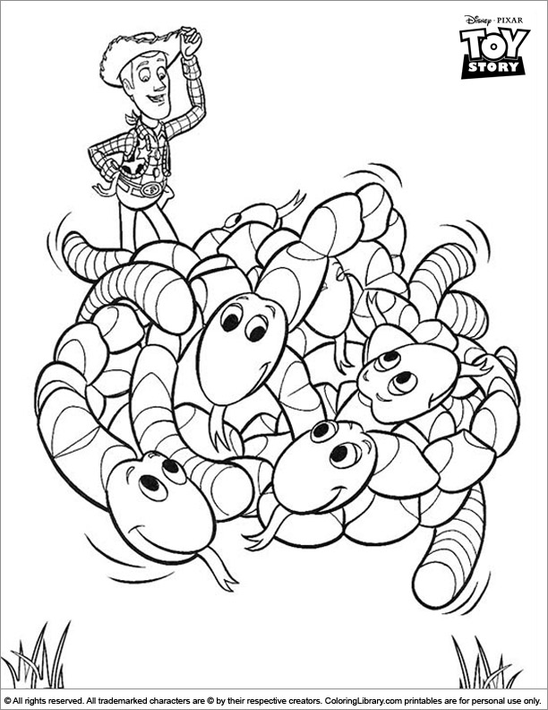 Toy Story coloring page to color for free