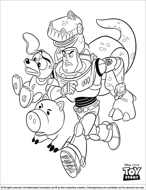 Toy Story free coloring book page