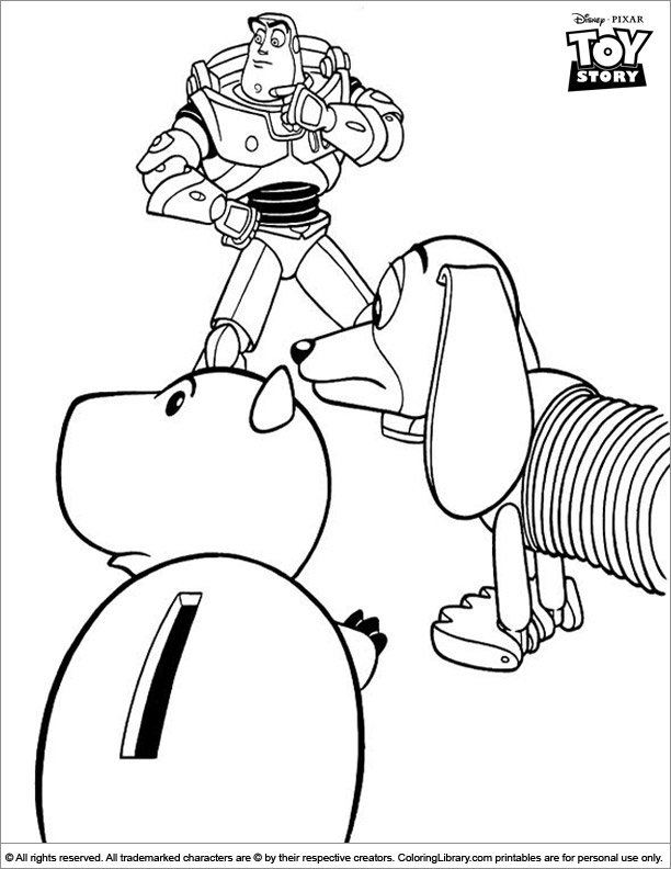 Toy Story coloring sheet