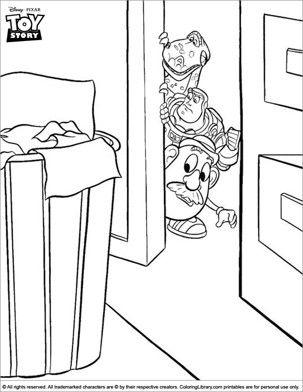 Toy Story coloring picture for kids