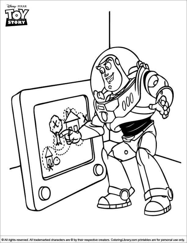 Toy Story coloring book sheet