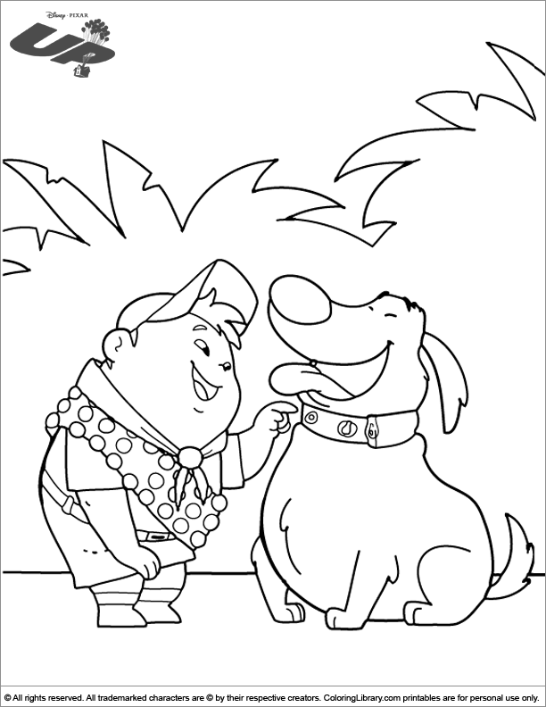 Up coloring page fun