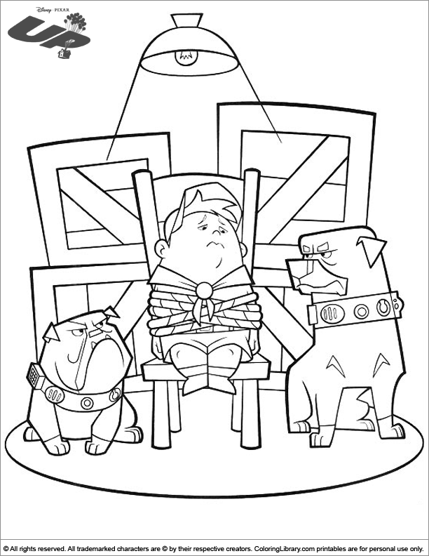 Up coloring book picture