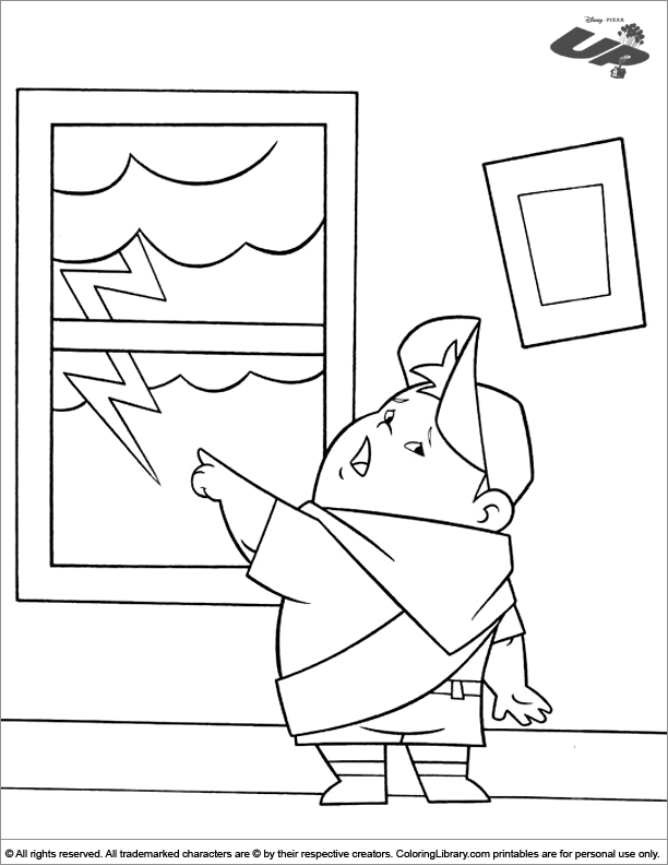 Up free coloring page
