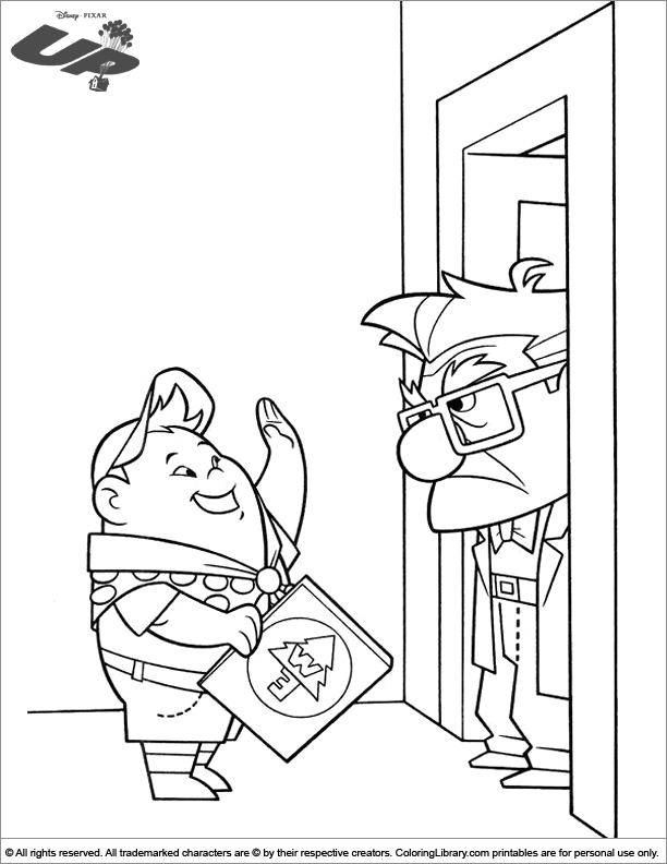 Up printable coloring page