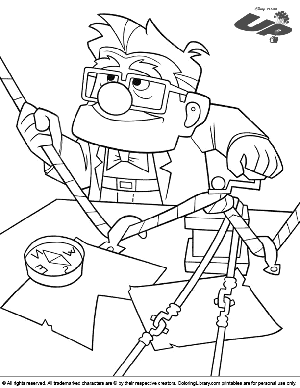 Up free printable coloring page
