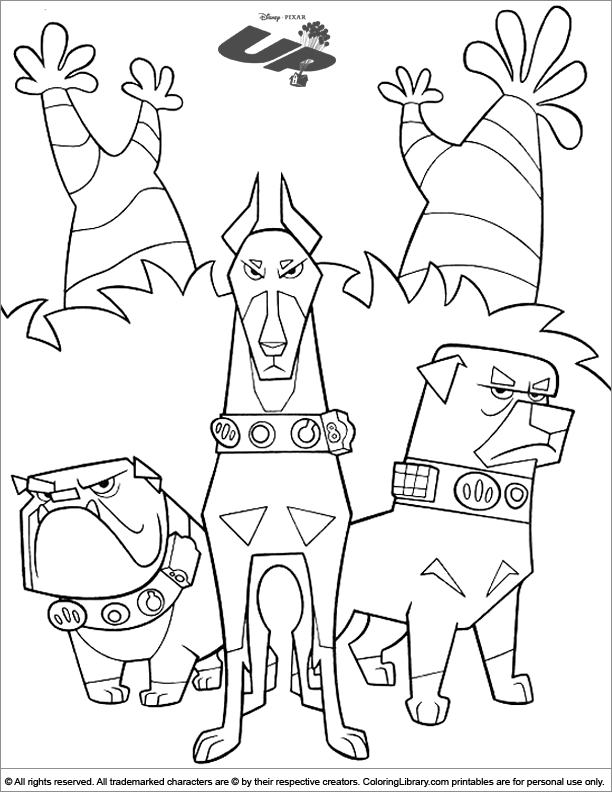Up free coloring printable