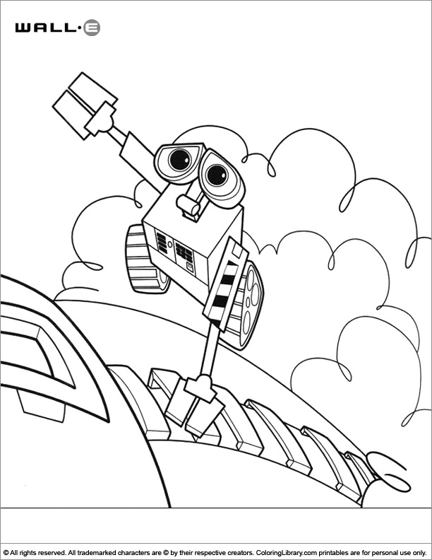 WALL E for coloring