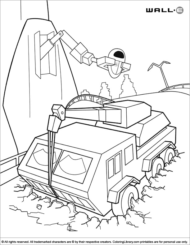 WALL E coloring picture