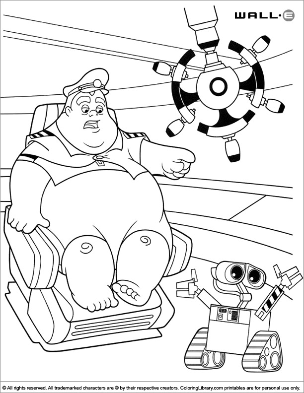 WALL E printable coloring page