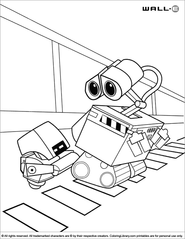 Printable WALL E Coloring Page Coloring Library