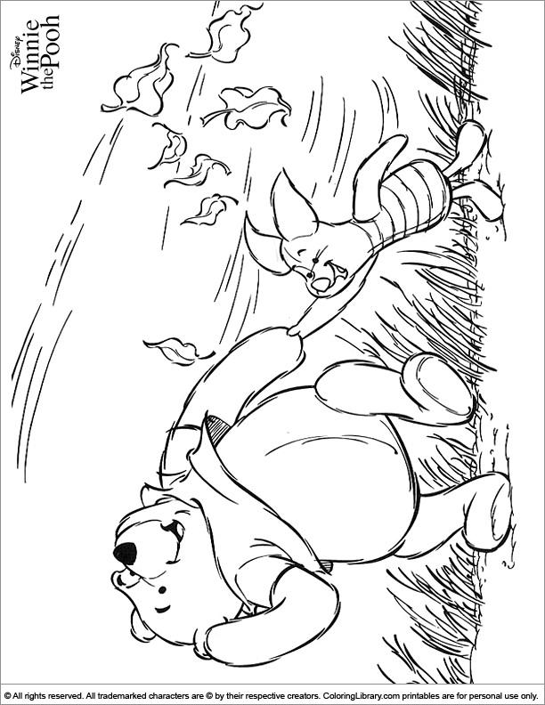 Winnie the Pooh free coloring book page - Coloring Library