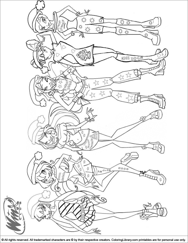 Winx Club coloring page to color for free