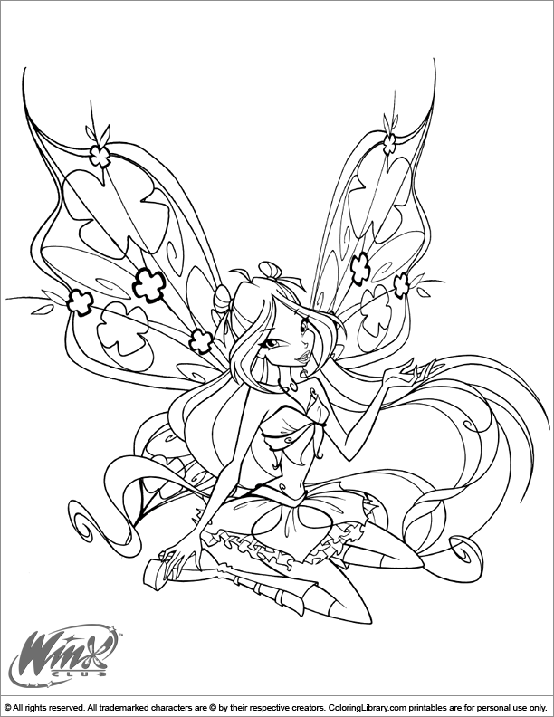 Winx Club Coloring Picture