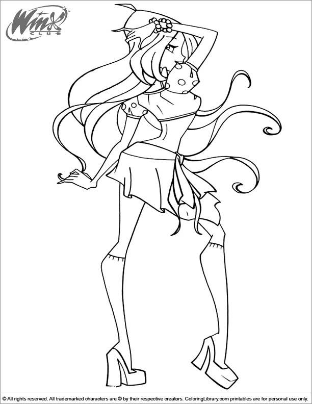 Winx Club fun coloring picture - Coloring Library