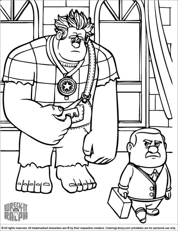 Wreck It Ralph free coloring page