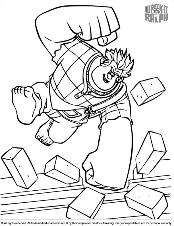 Wreck It Ralph printable coloring page