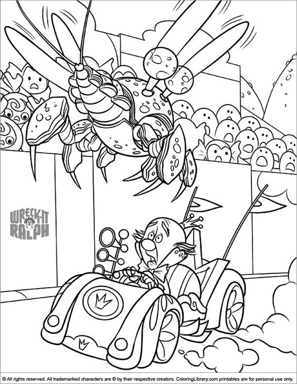 Wreck It Ralph coloring pictures for kids