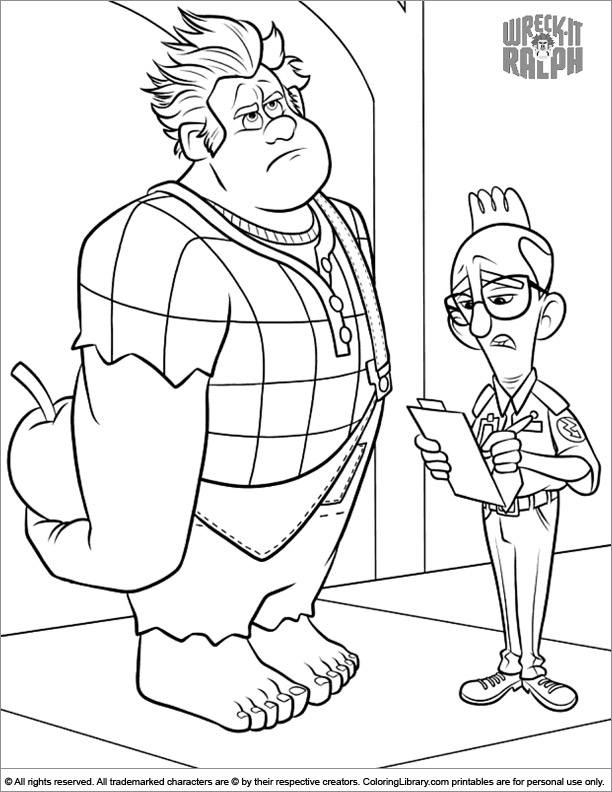 Wreck It Ralph colouring in