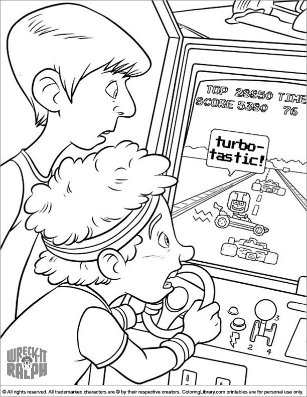 Wreck It Ralph fun coloring page