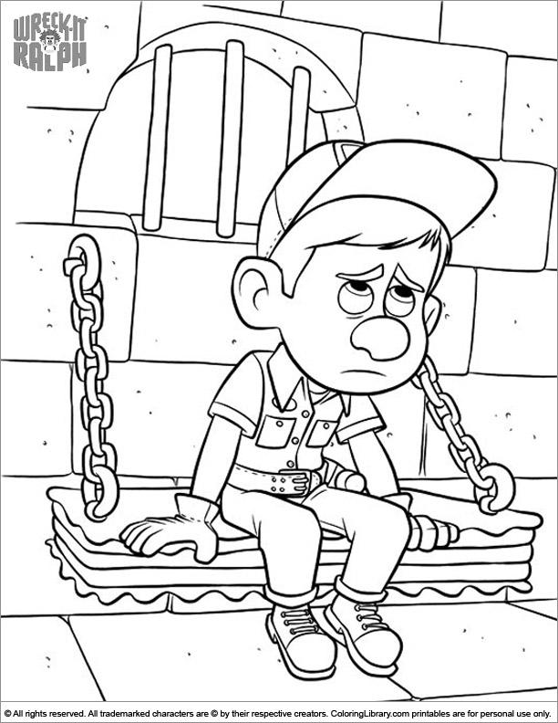 Wreck It Ralph coloring for children