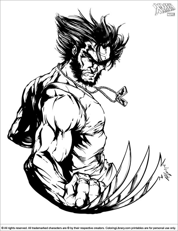 740  Free Coloring Pages X-men  HD