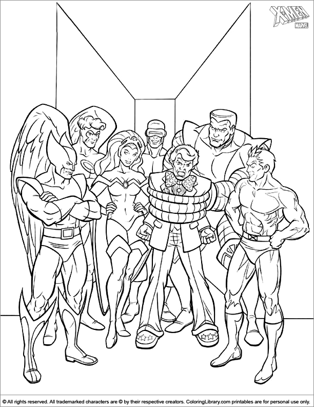 740  Free Coloring Pages X-men  HD