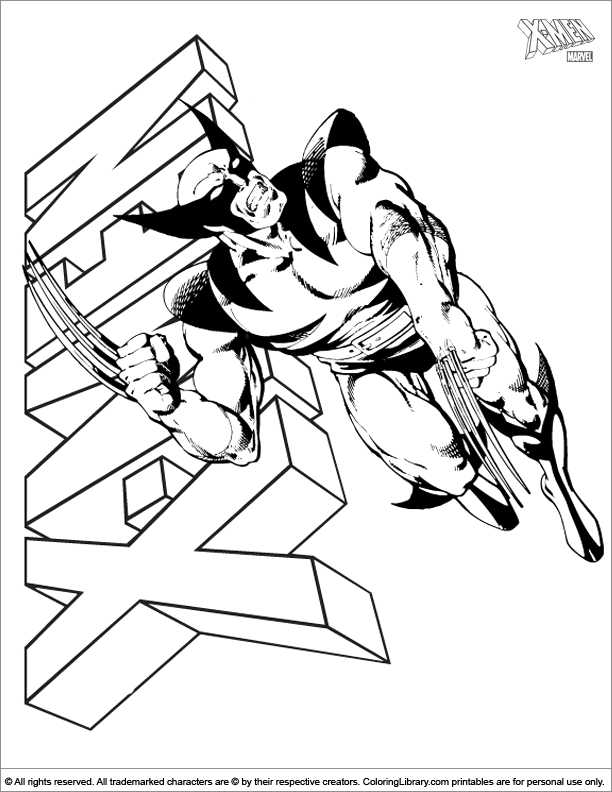 x men coloring pages printable